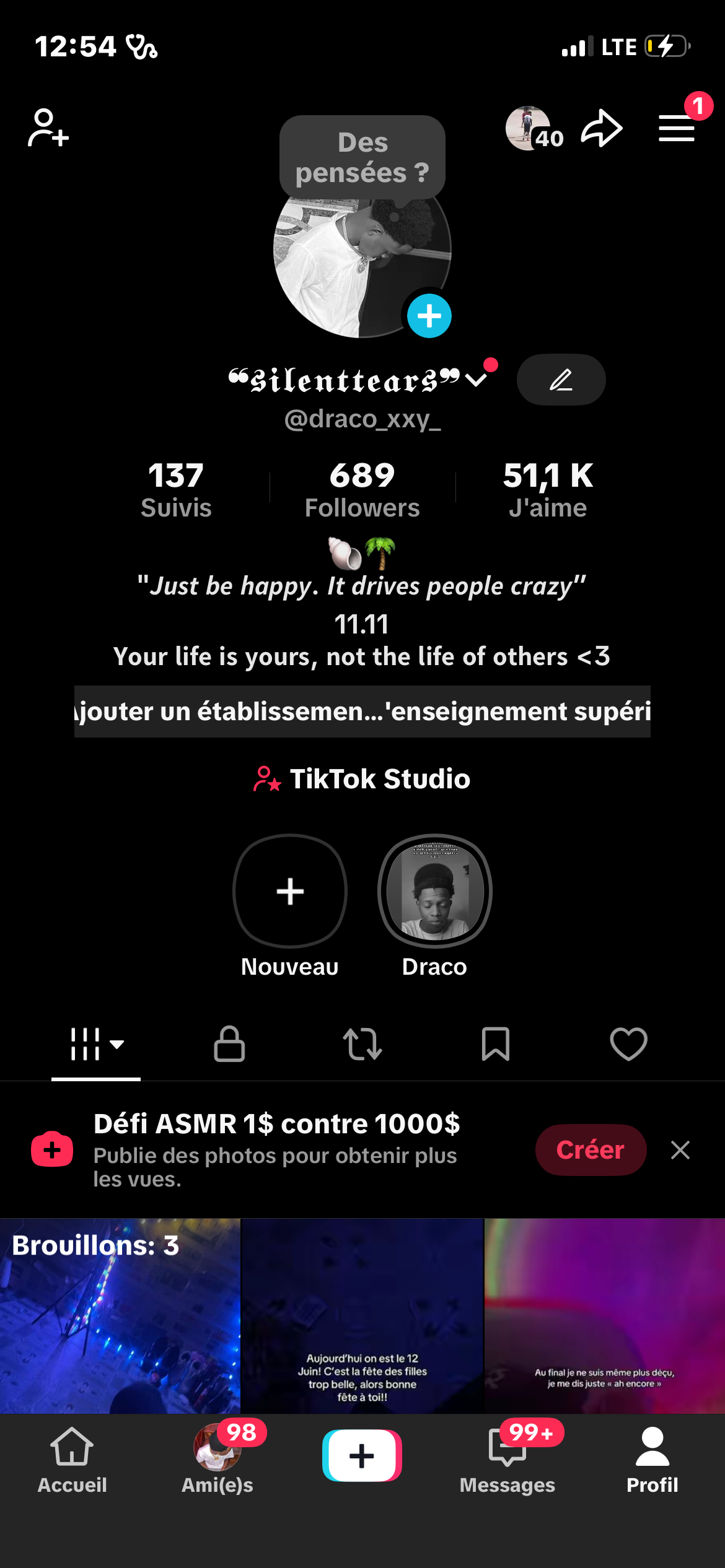 Compte tiktok monetize